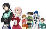  3boys 3girls annie_barrs armor belt black_eyes black_hair blue_eyes blue_hair breasts brown_eyes brown_hair claire_bennett cosplay dress estellise_sidos_heurassein flower gloves green_eyes hilda_rhambling judith karol_capel long_hair mao_(tales) mao_(tor) midriff multiple_boys multiple_girls navel pants pink_hair pointy_ears ponytail raven raven_(tov) red_eyes ribbon rita_mordio short_hair tales_of_(series) tales_of_rebirth tales_of_vesperia tytree_crowe veigue_lungberg yuri_lowell 