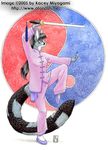  civet feline female jian kacey mammal melee_weapon monad pink pink_clothing pose solo taichiecho weapon 