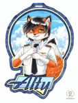  2011 alty anthro badge canine fox kacey male necktie pilot sky uniform 