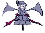  elbow_gloves gloves hat remilia_scarlet simple_background smile solo suisa touhou white_background wings 