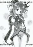  bow bow_panties brooch cheria_barnes choker jewelry lifted_by_self millipen_(medium) monochrome panties skirt skirt_lift solo standing tales_of_(series) tales_of_graces tegaki_no_yuu thigh_gap traditional_media twintails underwear wide_sleeves 