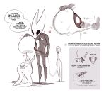 abafterdark anthro arthropod black_body blush bodily_fluids deep_throat duo female genital_fluids genitals gynomorph hi_res hollow_knight:_silksong hollow_knight_(franchise) horn hornet_(hollow_knight) intersex intersex/female kneeling lace_(hollow_knight:_silksong) mask melee_weapon nude oral oral_penetration penetration penis sweat sword team_cherry weapon white_body
