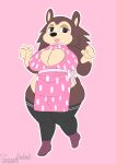absurd_res animal_crossing apron apron_bow big_breasts boots breasts clothing eulipotyphlan footwear hedgehog hi_res mammal nintendo sable_able shoes smile tagme tail thick_thighs toonarscontent wide_hips