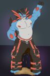  anthro barazoku barefoot belly belt belt_buckle biceps big_belly big_muscles big_pecs black_belt black_body black_bottomwear black_clothing black_jeans black_pants black_skin blue_body blue_skin bodily_fluids bottomwear buckle chain clothed clothing denim denim_bottomwear denim_clothing feet generation_6_pokemon genital_fluids grin grinning_at_viewer hand_on_hip hi_res jeans looking_at_viewer male male_peeing manly mega_evolution mega_swampert musclegut muscular muscular_anthro muscular_arms muscular_male muscular_thighs nintendo nipples orange_eyes pants pants_chain pants_wetting pecs peeing peeing_on_ground peeing_on_leg peeing_on_self peeing_through_clothing peeing_through_pants pokemon pokemon_(species) pose presenting presenting_body presenting_chest raised_arm red_body red_skin sagging sagging_pants sagging_underwear scruffymusk showing_off_muscles skull_belt skull_belt_buckle smile smiling_at_viewer solo stained_clothing stained_pants standing steam thick_arms thick_thighs topless topless_anthro topless_male underwear urine urine_drip urine_on_ground urine_on_leg urine_on_self urine_pool urine_stream urine_through_clothing watersports wet wet_bottomwear wet_clothing wet_pants wetting wetting_bottomwear white_clothing white_underwear wide_stance yellow_urine 