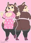 absurd_res animal_crossing apron apron_bow big_breasts big_butt boots breasts butt clothing eulipotyphlan footwear hedgehog hi_res mammal nintendo sable_able shoes smile tagme tail thick_thighs toonarscontent wide_hips