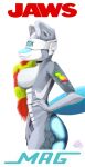 back_to_the_future big_breasts big_butt breasts butt clothing concept_art deluxe_paint_(artwork) female female/female feral fin fish flippers footwear hi_res humanoid marine neofox1 nike nike_mag shark shark_fin shark_tail shark_teeth sharky_mag shoelaces shoes smile sneakers solo