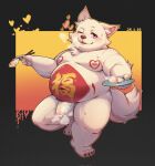 anthro barefoot bodily_fluids bodypaint clothing exhibitionism feet flustered genitals half-erect hi_res kio_kiorst looking_at_viewer male one_eye_closed overweight overweight_male penis shy solo sweat sweaty_genitalia sweaty_penis translucent translucent_clothing translucent_underwear underwear wink winking_at_viewer