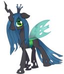  alpha_channel changeling female feral friendship_is_magic green_eyes green_hair hair holes horn long_hair looking_at_viewer my_little_pony plain_background queen_chrysalis_(mlp) solar-slash solo transparent_background wings 