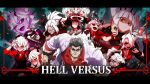  1boy 6+girls animal_ears azazel_(helltaker) beelzebub_(helltaker) blush breasts cerberus_(helltaker) chain commentary_request demon_girl demon_horns demon_tail dog_ears dog_girl frown glasses gloves grin halo helltaker helltaker_(character) highres horns jacket judgement_(helltaker) justice_(helltaker) kyo-hei_(kyouhei) large_breasts long_hair looking_at_viewer lucifer_(helltaker) malina_(helltaker) modeus_(helltaker) multiple_girls open_mouth pandemonica_(helltaker) red_eyes red_shirt shirt short_hair smile sunglasses tail teeth torn_clothes torn_jacket triplets white_hair white_jacket zdrada_(helltaker) 
