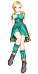  bianca blonde_hair braid breast_hold breasts covered_nipples dragon_quest dragon_quest_v dress hair_over_shoulder large_breasts long_hair lying no_bra solo st.germain-sal 