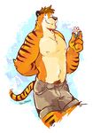  clothing feline half-dressed male mammal solo super-tuler tiger topless 