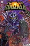  4boys claws colored_skin commentary cosplay crossover donatello_(tmnt) english_commentary giant giant_monster glowing glowing_eyes godzilla godzilla_(series) godzilla_vs._mechagodzilla highres holding jaw kaiju katana leonardo_(tmnt) mask matt_frank mecha mechagodzilla michelangelo_(tmnt) monster multiple_boys ninja no_humans nunchaku official_art open_mouth orange_mask raphael_(tmnt) robot sai_(weapon) sharp_teeth shredder_(tmnt) shredder_(tmnt)_(cosplay) spines staff sword tail teenage_mutant_ninja_turtles teenage_mutant_ninja_turtles_(idw) teeth turtle turtle_boy turtle_shell weapon yellow_eyes 