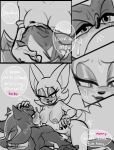 absurd_res anthro bat bodily_fluids breasts clitoral_hood clothing comic dialogue digital_media_(artwork) duo english_text erection eulipotyphlan eyelashes eyeshadow female fur genitals ggs_busyrn gloves hair half-closed_eyes hand_on_head handwear hedgehog hi_res licking looking_pleasured lying makeup male male/female mammal membrane_(anatomy) membranous_wings monochrome narrowed_eyes nipple_fetish nipple_lick nipple_play nipples on_back penis pussyjob rouge_the_bat saliva_on_breasts sega sex shadow_the_hedgehog simple_background sketch smile sonic_the_hedgehog_(series) speech_bubble sweat sweatdrop tail teeth text tongue tongue_out vulva wings