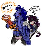 >_< 5_fingers andromorph andromorph_impregnation andromorph_penetrated animal_genitalia anthro big_clitoris blue_body blue_fur blush bodily_fluids body_hair callan_dion canid canine canis clitoris cum cum_in_vagina cum_inside curling_tail domestic_dog duo ejaculation eyelashes eyes_closed fallopian_tubes felid fingers fur genital_fluids genitals green_eyes grey_body grey_fur gynomorph gynomorph_penetrating hair heart_symbol iambdacore impregnation intersex intersex/intersex intersex_penetrated intersex_penetrating knot knotted_penis knotting lion looking_pleasured mammal missysissy moan moobs on_bottom on_lap on_top one_eye_obstructed orange_text pantherine penetration penis pregnant purple_hair reverse_cowgirl_position schnauzer sex sheath speech_bubble sweat sweatdrop tail tavin_lowell text uterus uterus_view valleyos vulva white_body white_fur x-ray_view