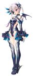  1girl blush boots breasts cameltoe corruption covered_navel dark_exs-tia_cocytus dark_persona demon_wings earrings eyepatch full_body game_cg grey_hair grey_thighhighs high_heels jewelry kamitsurugi_ouka kouyoku_senki_exs-tia_concert large_variant_set leotard long_hair looking_at_viewer non-web_source official_art open_mouth purple_eyes small_breasts solo standing sugahara_touka thigh_boots thighhighs transparent_background twintails variant_set wings 