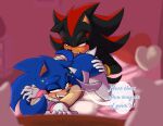  absurd_res anal anthro armwear ass_up black_body black_fur blue_body blue_fur blush butt clothing dialogue digital_media_(artwork) duo elbow_gloves english_text eulipotyphlan female footwear fur ggs_busyrn gloves hair half-closed_eyes handwear heart_symbol hedgehog hi_res holidays legwear looking_pleasured male male/female male_rimmed male_rimming male_rimming_male mammal narrowed_eyes open_mouth oral rimming rimming_male sega sex shadow_the_hedgehog simple_background smile sonic_the_hedgehog sonic_the_hedgehog_(series) speech_bubble stockings tail teeth text tongue tongue_out valentine's_day 
