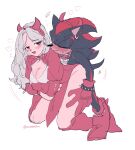 5_fingers alternate_costume alternative_fashion ambiguous_penetration anthro anthro_penetrating anthro_penetrating_female anthro_penetrating_human black_body black_fur blonde_hair blush bodily_fluids boots breasts chest_tuft cleavage clothed clothing collar costume devil_costume duo ear_piercing eulipotyphlan eyes_closed fake_horns female female_on_anthro female_penetrated fingerless_gloves fingers footwear from_behind_position fur gloves hair handwear heart_symbol hedgehog hi_res horn human human_on_anthro human_penetrated humanoid_hands humping interspecies kneeling larger_female larger_penetrated long_hair looking_back male male/female male_on_human male_penetrating male_penetrating_female male_penetrating_human mammal maria_robotnik motion_lines multicolored_body multicolored_fur open_mouth open_smile partially_clothed penetration piercing red_body red_clothing red_eyes red_fur sega sex shadow_the_hedgehog shoes simple_background size_difference small_dom_big_sub smaller_male smile sonic_the_hedgehog_(series) spiked_collar spikes standing stripes sweat sweatdrop tail tan_body tan_skin tuft unknown_artist white_background white_body white_fur