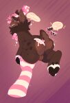 anthro antlers backsack balls blushcrunch_studio chronicdreamur clothing cosmo_(dandy's_world) dandy's_world deer footwear genitals hi_res holidays horn icing icing_on_body male mammal new_world_deer reindeer roblox rudie_(dandy's_world) socks solo teasing valentine's_day
