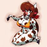 alterdfd animal_humanoid anthro bovid bovid_humanoid bovine bovine_humanoid breasts brown_hair cattle_humanoid cowbell_collar female female_anthro fur hair hi_res humanoid inker_comics mammal mammal_humanoid mona_inker solo white_body white_fur