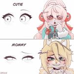 1:1 2025 anthro arm_tuft blonde_hair clothing croli_x digital_media_(artwork) duo ear_piercing ear_ring eyebrow_through_hair eyebrows eyelashes felid feline felis female fur green_eyes hair hi_res inner_ear_fluff lagomorph leporid mammal mature_female mihoyo mommy_kink neck_tuft open_mouth piercing pulchra_fellini rabbit red_eyes ring_piercing shoulder_tuft smile thiren translucent translucent_hair tuft white_body white_fur white_hair yellow_body yellow_fur zenless_zone_zero zhao