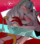 accessory ambiguous_penetration anthro anthro_on_bottom anthro_penetrating anthro_penetrating_human bite black_body black_fur black_nose blonde_hair blue_headband blush blush_lines bodily_fluids body_blush breast_blush breasts clothing cowgirl_position dali6006 duo erect_nipples eulipotyphlan fangs female female_human female_penetrated fingering from_front_position fur gloves grey_hair hair handwear headband heart_symbol hedgehog hi_res human human_on_anthro human_on_top human_penetrated humanoid_hands interspecies long_hair looking_pleasured lying male male/female male_penetrating male_penetrating_female mammal maria_robotnik multicolored_body multicolored_fur nipple_bite nipple_fetish nipple_play nipples nude nude_human on_back on_bottom on_top open_mouth pale_skin penetration penile red_background red_body red_fur saliva sega sex shadow_the_hedgehog shoulder_blush simple_background sitting_on_another sonic_the_hedgehog_(series) sweat teeth tongue vaginal vaginal_penetration