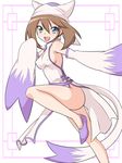  bare_legs bare_shoulders blue_eyes breasts brown_hair china_dress chinese_clothes cosplay covered_nipples dress gen_5_pokemon haruka_(pokemon) hat looking_at_viewer medium_breasts mienshao mienshao_(cosplay) pokemon pokemon_(game) pokemon_bw pokemon_rse sideboob solo yuu-&gt;_(macro) 