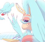 2022 alien amateru_kai ambiguous_gender anthro antlers big_ears biped bipedal_feral black_sclera blush blush_stickers chest_tuft chinchilla chinchillid chips_(food) colored_nails countershade_torso countershading digital_drawing_(artwork) digital_media_(artwork) digitigrade dipstick_tail duo elfilin fecto_elfilis feral fingernails fluffy fluffy_tail food fur furniture head_wings holding_food holding_object horn huge_wings kirby_(series) male_(lore) mammal markings mouthless multicolored_body multicolored_eyes multicolored_fur nails neck_tuft nintendo notched_ear orange_body orange_fur picnic_table pink_eyes pupils purple_fingernails purple_nails rodent semi-anthro side_view simple_background sitting size_difference starling_(kirby) table tail tail_markings tan_body tan_fur teal_body teal_eyes teal_fur tuft unusual_wing_placement white_background wings