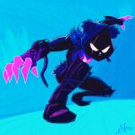 absurd_res alterdfd anthro bear claws dark_body epic_games eye_scar facial_scar female fortnite hi_res hood human mammal purple_body raven_team_leader scar solo