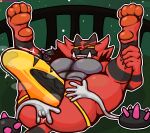 abs ambiguous_gender anal anal_fingering anthro big_bulge big_butt big_penis black_body black_fur black_penis bodily_fluids bulge bulge_focus butt claws clenched_teeth clothed clothing dripping echinoderm echinozoan erection erection_under_clothing excessive_genital_fluids excessive_precum excited_expression excited_for_sex excited_male exposed_bulge exposed_butt fangs feet felid feline felis feral finger_claws fingering fingers fur generation_7_pokemon genital_fluids genitals group hand_on_leg hand_on_thigh huge_penis incineroar interspecies jockstrap jockstrap_only jocktrap leaking_precum male male/male male_fingered male_fingering male_fingering_male mammal marine multicolored_body multicolored_fur muscular muscular_anthro muscular_male musk musk_cloud musky_penis nintendo pantherine pawpads pecs penis pokemon pokemon_(species) precum precum_drip precum_through_clothing precum_through_underwear pyukumuku red_body red_fur sea_urchin smile spread_legs spreading striped_body striped_fur stripes tail teeth tenting thick_penis tiger topless underwear underwear_only velvetdraw wet wet_clothing white_hands yellow_sclera