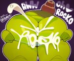 after_sex amphibian anthro bent_over bev_bighead big_butt bodily_fluids butt cheating_wife cum cum_inside cum_on_butt cum_writing darkgoku female frog genital_fluids infidelity mature_female nickelodeon rocko's_modern_life solo
