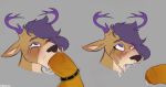 accessory anthro antlers big_penis blush bodily_fluids brown_body bubble cock_ring crying cum cum_bubble cum_drip cum_in_mouth cum_in_nose cum_inside cum_on_face deer digital_media_(artwork) disembodied_penis dripping duo erection fellatio flaccid fur genital_fluids genitals hair heart_eyes heart_symbol hi_res horn humanoid_genitalia inkslushee jewelry looking_up makeup male male/male mammal nude open_mouth oral oral_penetration penetration penile penis penis_accessory penis_jewelry purple_eyes purple_hair rough_oral rough_sex running_makeup saliva sex simple_background sloppy_blowjob solo_focus tears toastii_(character) tongue