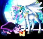  abstract_background blanket blue_hair candle crown cutie_mark equine eyes_closed female feral friendship_is_magic fur green_hair hair horn horse kohtek magic mammal my_little_pony pink_hair pony princess princess_celestia_(mlp) purple_eyes purple_fur purple_hair royalty sleeping tiara twilight_sparkle_(mlp) two_color_hair two_tone_hair unicorn white_fur winged_unicorn wings 