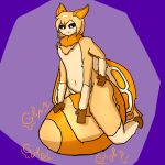 abdomen_vore ambiguous_gender anthro arthropod arthropod_abdomen avery_(detrevni) chest_tuft detrevni fur hi_res insect insect_wings lepidopteran lepidopteran_wings orange_body orange_fur sitting smile sound_effects tuft unusual_vore vore wings