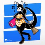 2021 anthro beach_towel bickpixx biped black_body black_eyes black_fur black_hair black_nose blue_background clothing colored digital_drawing_(artwork) digital_media_(artwork) ear_piercing ear_ring eyelashes female footwear fur glistening glistening_body glistening_fur glistening_hair gloves hair handwear hi_res inkblot kangaroo kangaroo_tail long_tail macropod mammal marsupial mouthless musical_note musical_symbol orange_clothing orange_swimwear pattern_clothing pattern_swimwear piercing ponytail purse raised_leg ring_piercing rubberhose sandals shelley_(bickpixx) shoes simple_background solo spots spotted_clothing spotted_swimwear standing swimwear symbol tail towel two-piece_swimsuit white_background white_clothing white_face white_gloves white_handwear white_sclera wide_hips