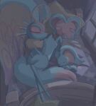 2022 alien amateru_kai ambiguous_gender anthro antlers bed bedroom big_ears biped bipedal_feral blush blush_stickers chest_tuft chinchilla chinchillid colored_nails countershade_torso countershading detailed_background digital_drawing_(artwork) digital_media_(artwork) digitigrade dipstick_tail elfilin eyes_closed fecto_elfilis fecto_forgo feral fingernails fluffy fluffy_tail fur furniture group head_wings hi_res high-angle_view horn huge_wings inside kirby_(series) kirby_and_the_forgotten_land legless lying male_(lore) mammal markings mouthless multicolored_body multicolored_fur nails neck_tuft night nintendo notched_ear on_back on_bed on_side pink_body pink_fur purple_fingernails purple_nails rodent semi-anthro size_difference sleeping starling_(kirby) tail tail_markings tan_body tan_fur teal_body teal_fur trio tuft under_covers unusual_wing_placement window wings