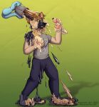 2025 areola artist_name biped black_body black_claws black_nose bottomwear breast_grab breasts brown_body canid canine canis claws clothing disembodied_hand domestic_dog dripping feet finger_claws fingers footwear gender_transformation german_shepherd ghost_hand glistening goo_creature goo_drip goo_puddle goo_transformation grade gradient_background green_background green_eyes hand_on_breast herding_dog hi_res human human_to_anthro inner_ear_fluff latex latex_creature liquid_latex male mammal mid_transformation mtf_transformation multicolored_body nipples one_eye_closed open_mouth pants pastoral_dog pawpads pink_nipples pink_pawpads plant plantigrade recurrent shaded shirt shocked shoes simple_background snout species_transformation standing surprised t-shirt tan_body text thick_fingers toe_claws toes topwear transformation tuft url