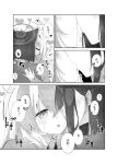  2girls after_kiss animal_ears blue_archive blush cat_ears cat_girl closed_eyes commentary_request extra_ears greyscale halo highres kazusa_(blue_archive) kiss long_hair monochrome multiple_girls negu_(pixiv_6519140) open_mouth reisa_(blue_archive) saliva saliva_trail shirt short_hair sweatdrop translation_request yuri 