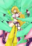  absorption blonde_hair breasts large_breasts milla_maxwell namco navel_insertion tales_of_(series) tales_of_xillia tentacle upskirt vaginal very_long_hair 