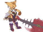  cat feline felyne female hammer higoro mammal monster_hunter piercing video_games warrior 
