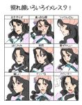  black_hair blush breasts chart gloves hair_ornament hat hilda_rhambling long_hair open_mouth purple_eyes tales_of_(series) tales_of_rebirth 