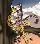  anthro breasts cheetah duo feline female jasiri leopard licking male mammal nude princess_tagalong sex straight tongue tree wood 