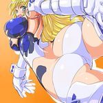  altrene ass blonde_hair blue_eyes breasts busou_shinki butt_crack dd_(ijigendd) doll_joints elbow_gloves gloves large_breasts long_hair solo thighhighs white_legwear 