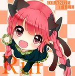 animal_ears bad_id bad_pixiv_id braid cat_ears cat_tail chibi fang kaenbyou_rin long_hair looking_at_viewer multiple_tails open_mouth red_eyes red_hair solo tail topia touhou twin_braids very_long_hair 