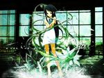  black_hair chuuou_higashiguchi feet long_hair ribbon saya saya_no_uta solo 