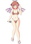  bikini hat microphone mystia_lorelei older pink_hair short_hair solo swimsuit touhou wings yani_tama 