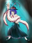  asagiri_(tokinedu) bad_id bad_pixiv_id hat nagae_iku purple_hair ribbon saturday_night_fever short_hair solo touhou 