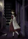  alley apron dress footwear night socks yugami_no_kuni_no_alice 