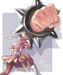  action alternate_color bracelet china_dress chinese_clothes chun-li dress foreshortening jewelry katahira_masashi panties pantyhose pelvic_curtain perspective punching sash solo spiked_bracelet spikes street_fighter underwear 