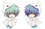  1girl bad_id bad_pixiv_id chibi ghost ghost_tail lowres puyopuyo puyopuyo_fever rei-kun white_background yu-chan 