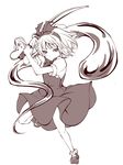  bad_id bad_pixiv_id bobby_socks bow bowtie fighting_stance hairband konpaku_youmu konpaku_youmu_(ghost) mary_janes monochrome nejimaki_oz shoes sketch skirt socks solo sword touhou vest weapon 